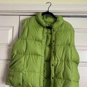 Lands' End Lime Quilted Vest